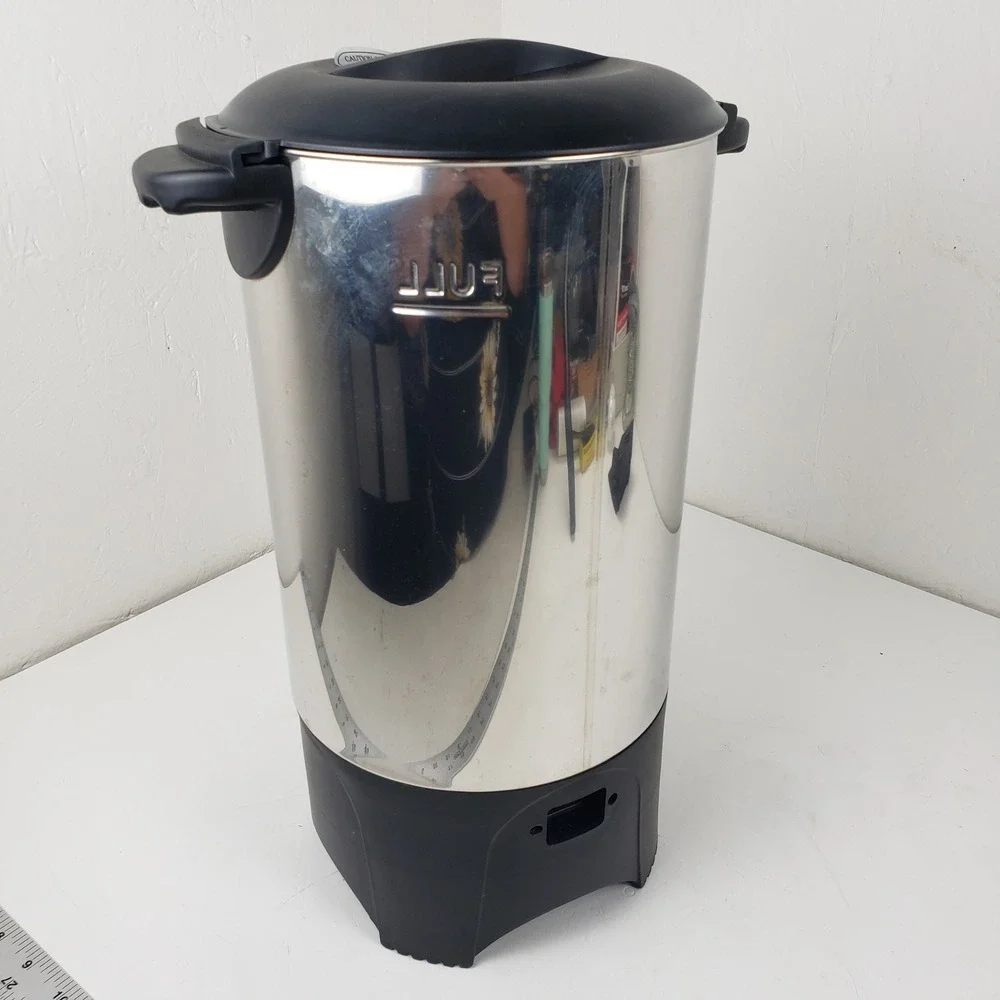 Elite Gourmet CC-45 Stainless Steel 45 Cup Coffee Urn Percolator Silver Black